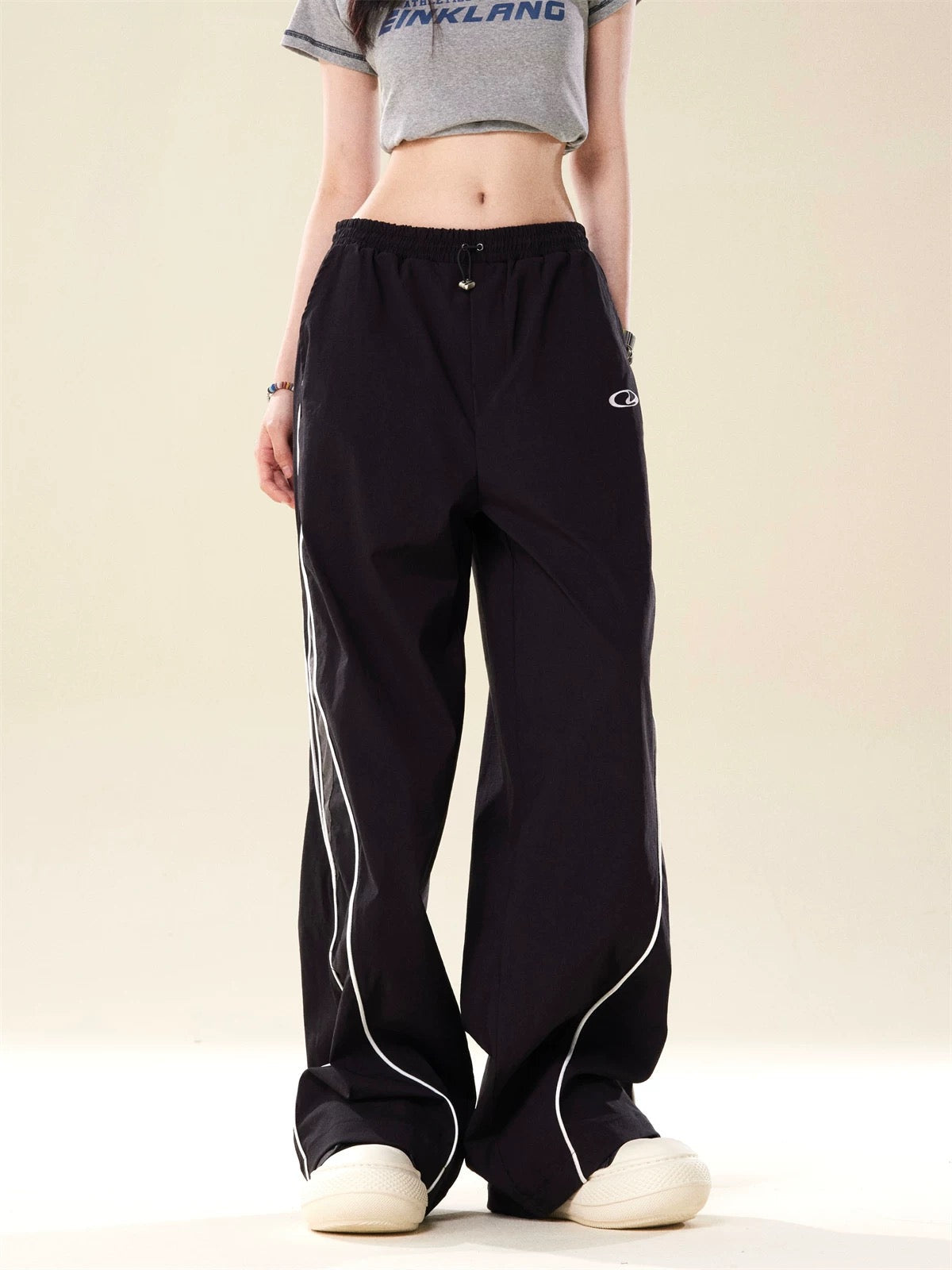 Thesupermade Retro Color Matching Casual Pants 