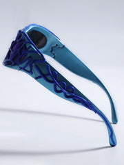 Futuristic Wavy Frame Sunglasses 