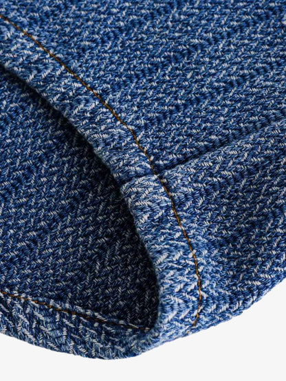 Thesupermade Gradient Denim Short-Sleeve Shirt 