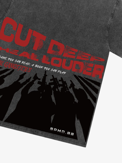 Original Cut Deep Graphic Print T-Shirt 
