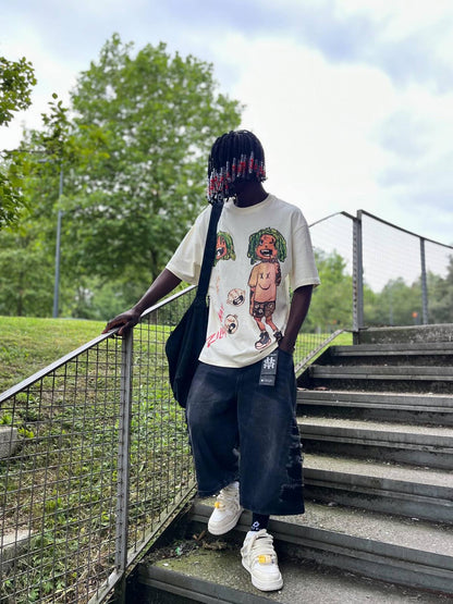 Thesupermade Anime Character Printed T-shirt - 1702 