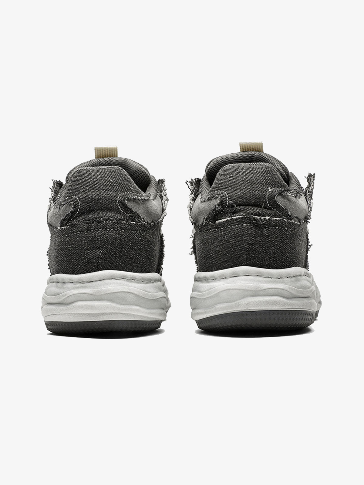 Distressed Deconstructed Split Whisker Platform Sneakers 