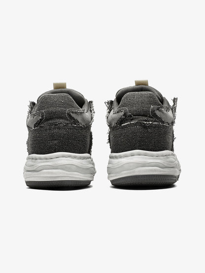 Distressed Deconstructed Split Whisker Platform Sneakers 