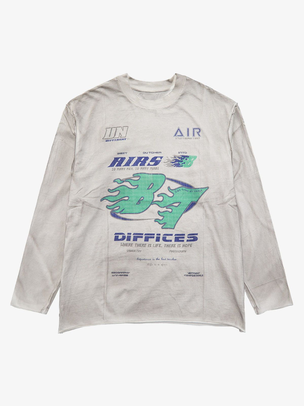 Thesupermade Washed Edge Long Sleeve T-Shirt 