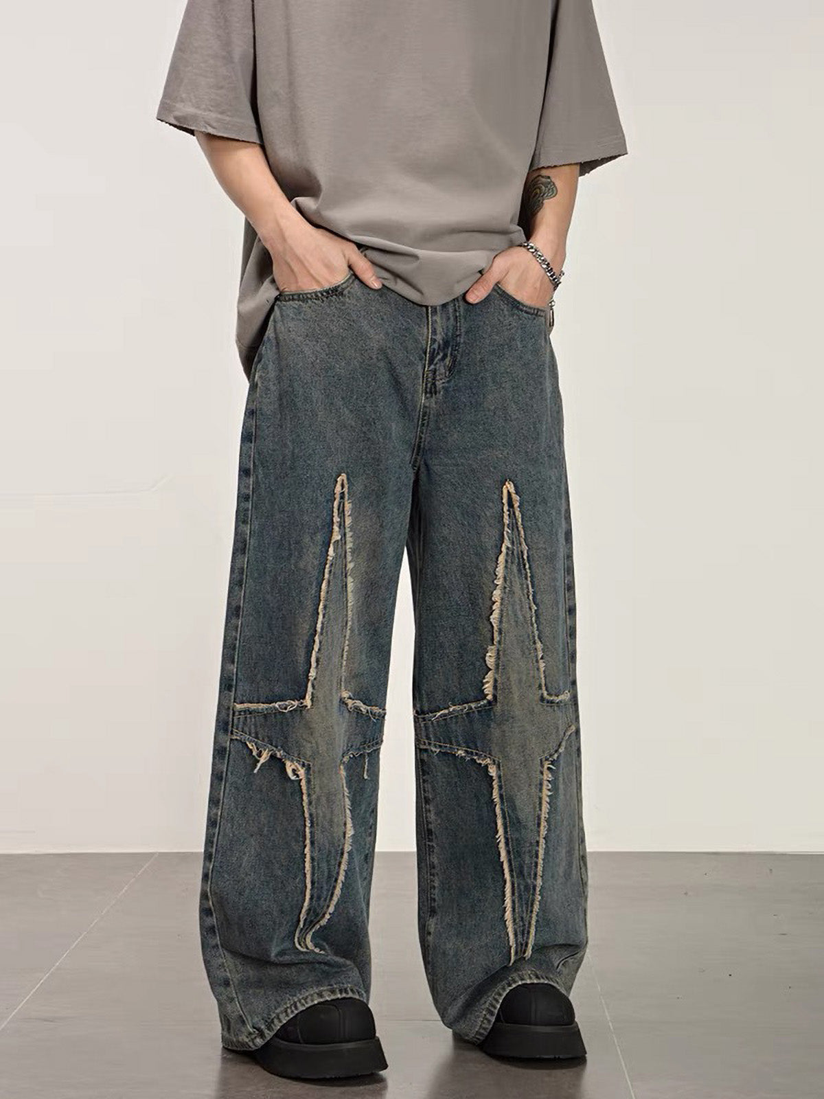 High Street Star Washed Jeans - 2150 