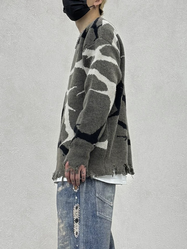 Thesupermade Thorn Destroyed Sweater 
