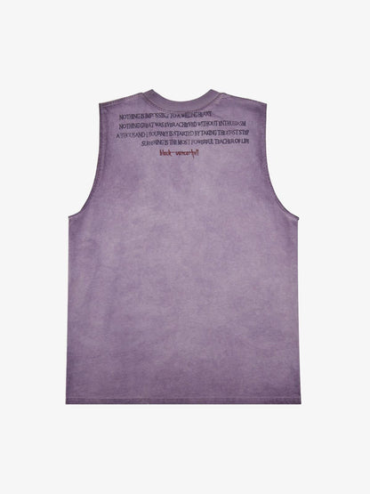 Thesupermade Heavy Worker Washed And Broken Retro Font VEST 