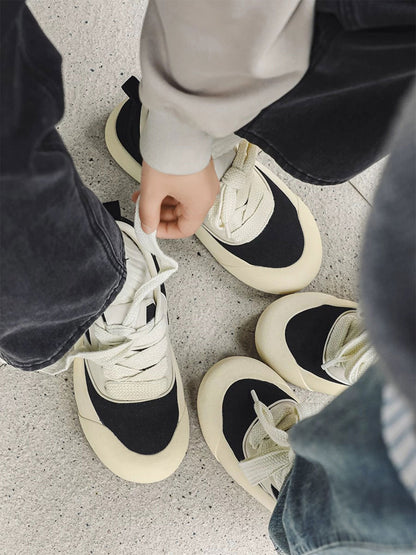 Thesupermade Chunky Round-Toe Color-Block Rap Sneakers 