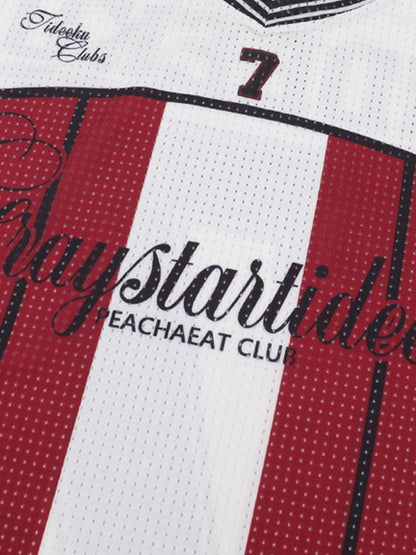 Stylish Striped Sports Jersey T-Shirt 