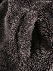 Thesupermade Fur Hooded Quilted Sherpa Jacket - 2304 