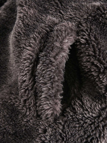 Thesupermade Fur Hooded Quilted Sherpa Jacket - 2304 