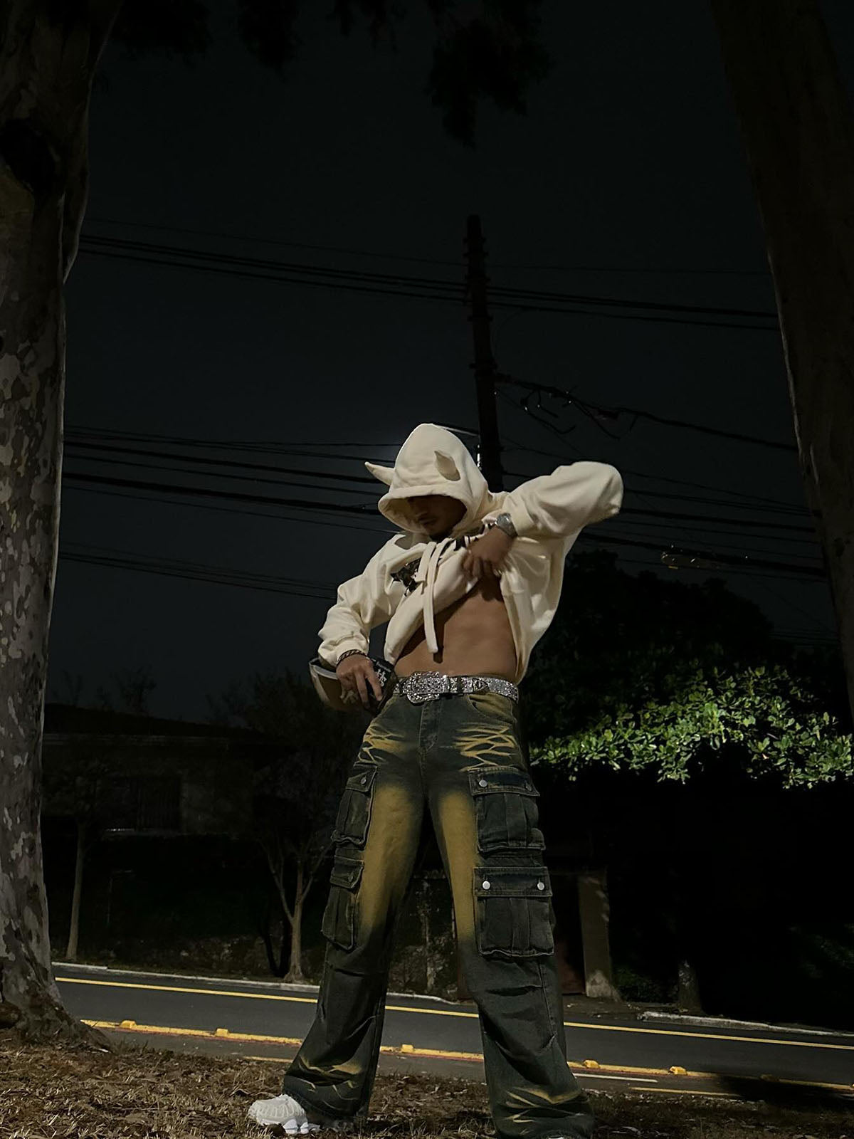 Thesupermade Multi-pocket Cargo Jeans - 1919 