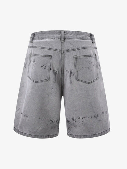Distressed Washed Workwear Denim Set 