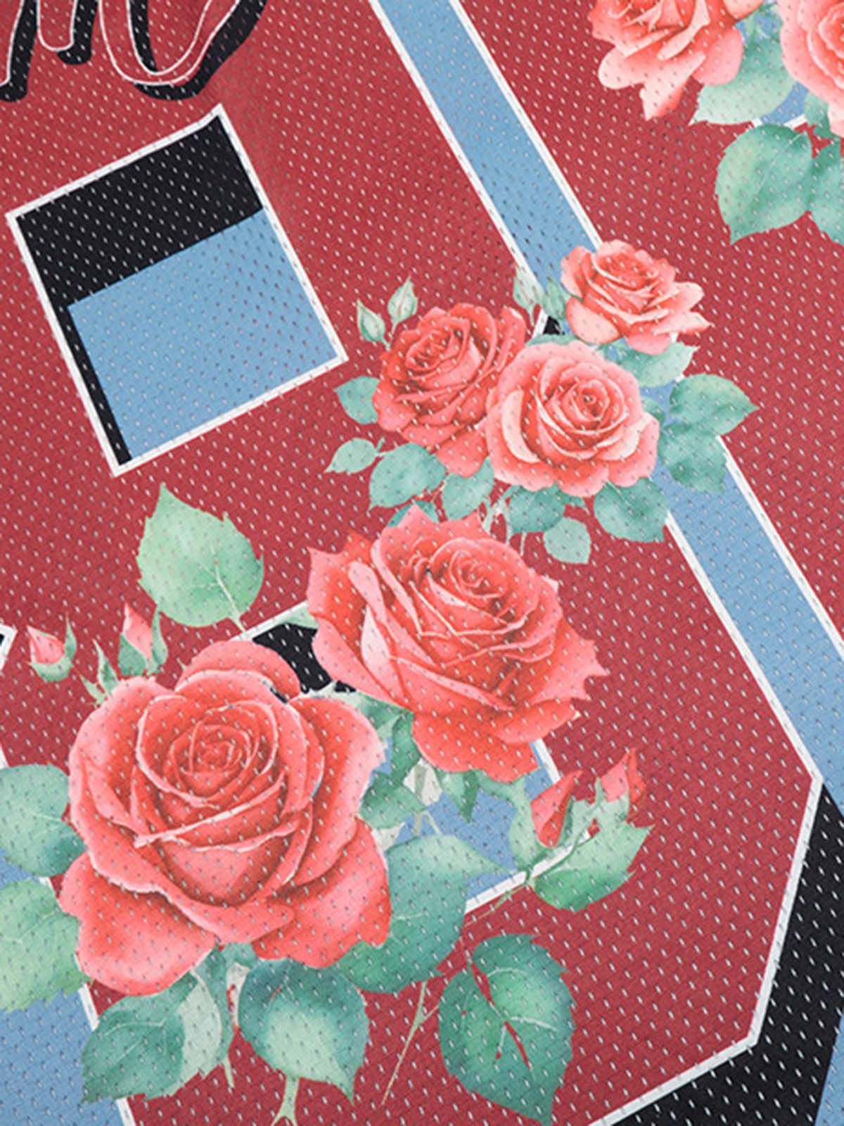 Floral Print Jersey V Neck T-Shirt 