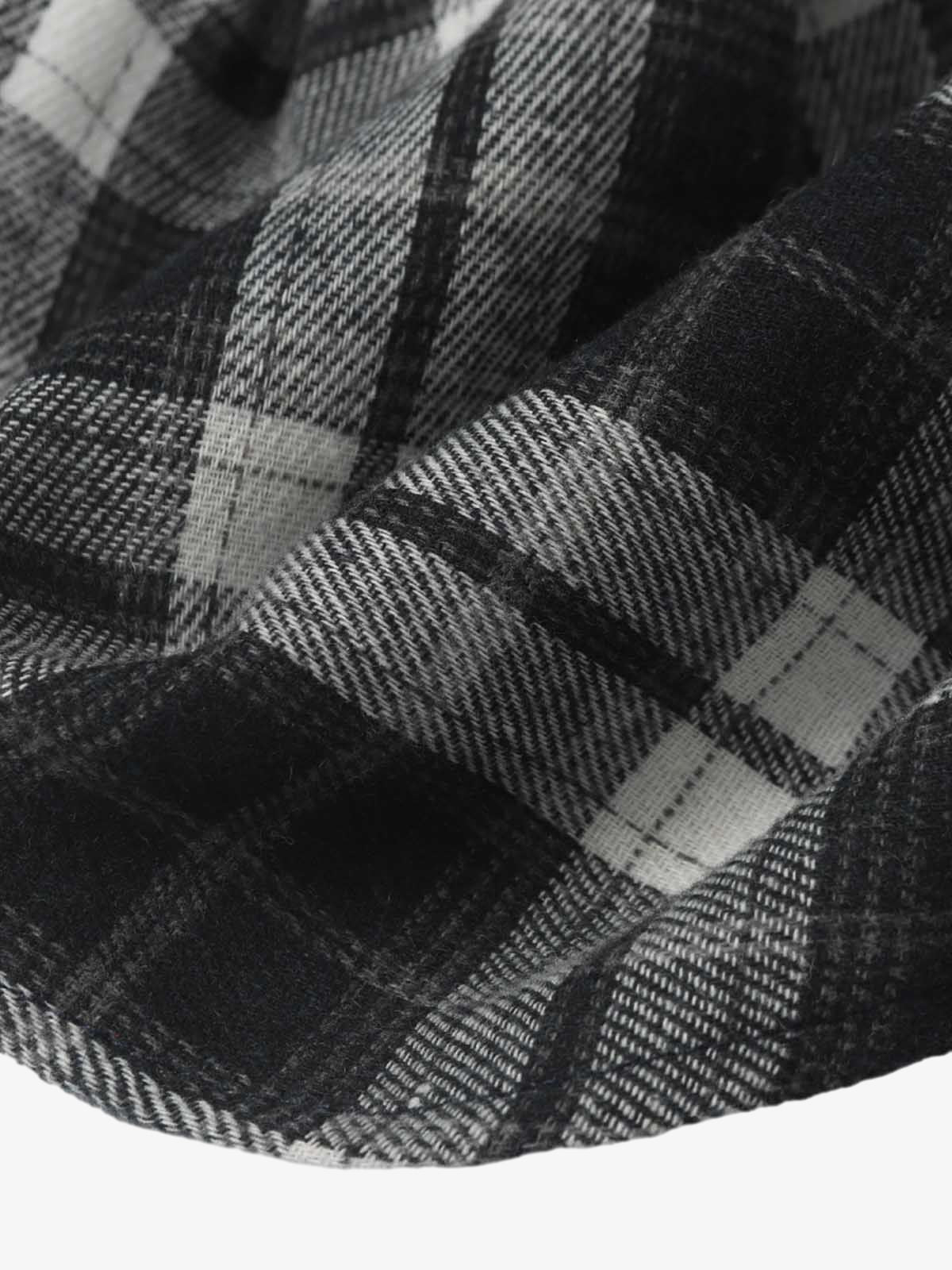 Plaid Scarf Crew Neck T-Shirt 