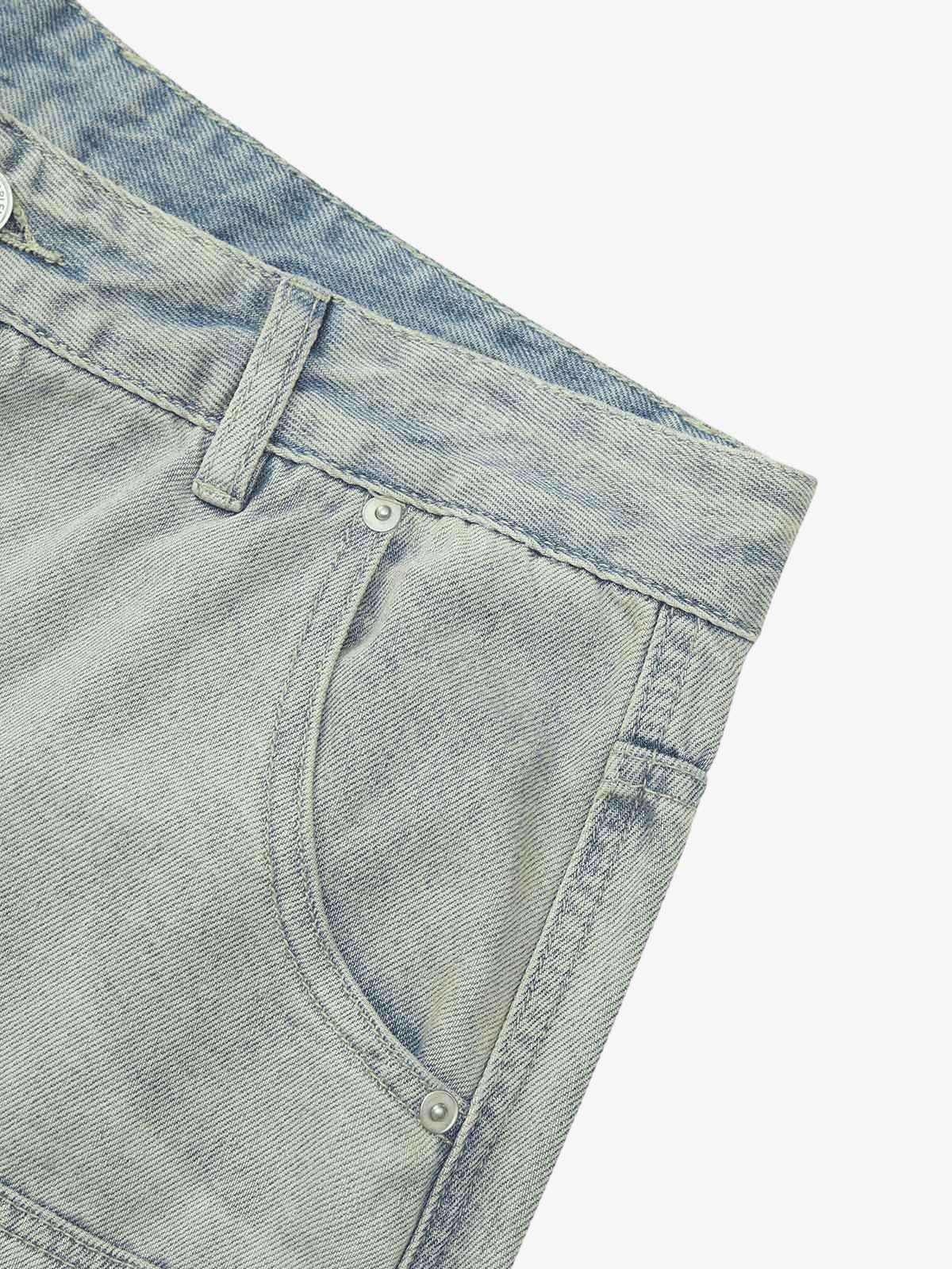 Thesupermade Retro Washed Hip-Hop Shorts 
