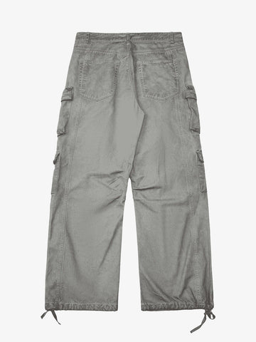 Thesupermade Vintage Wasteland Style Multi Pocket Work Pants 