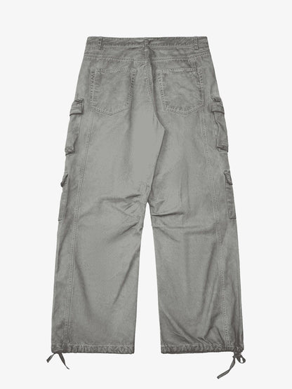 Thesupermade Vintage Wasteland Style Multi Pocket Work Pants 
