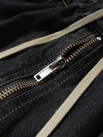 Street RO Washed Denim Cargo Jort 