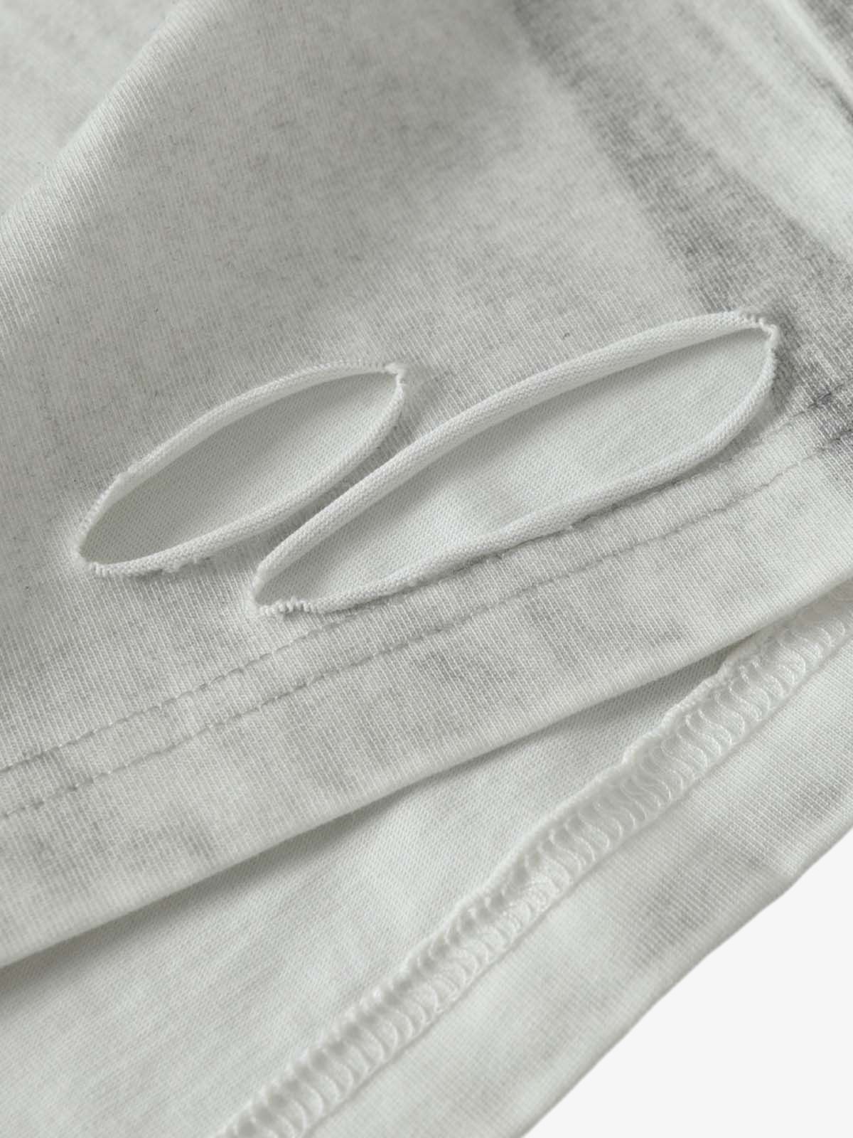 Street Dirty-Dye Distressed Cut Pocket T-shirt 
