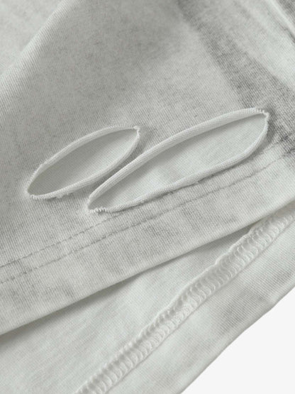 Street Dirty-Dye Distressed Cut Pocket T-shirt 