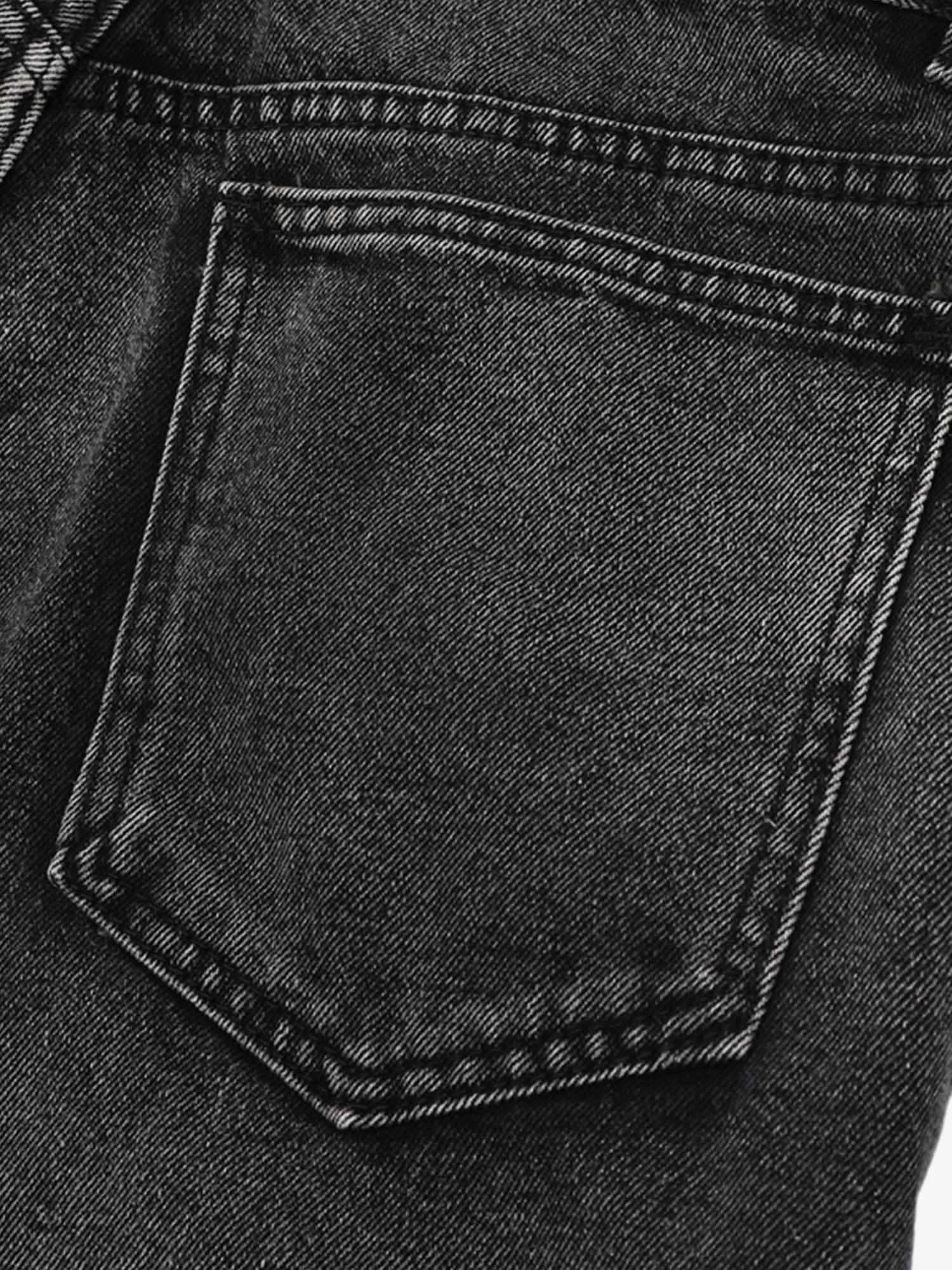 Thesupermade Raw Edge Patch Straight Jeans 