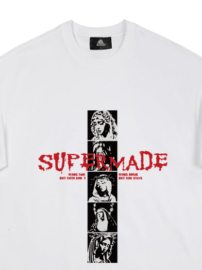 Mary Vintage-Inspired Graphic Design T-Shirt 