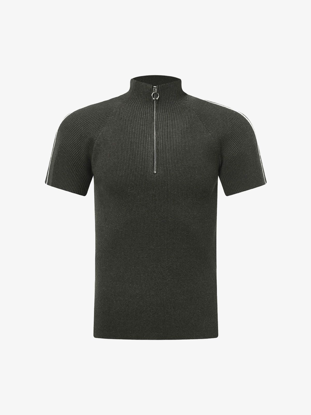 Retro Cleanfit Quarter Zip- Up T-Shirt 
