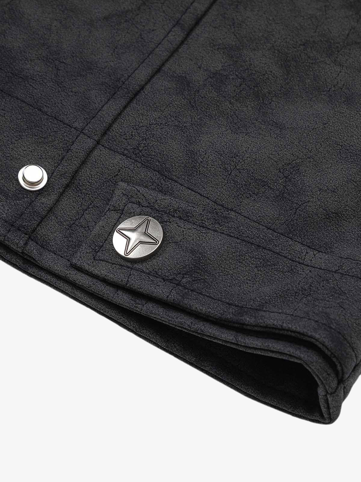 Matte PU Moto Leather Jacket 