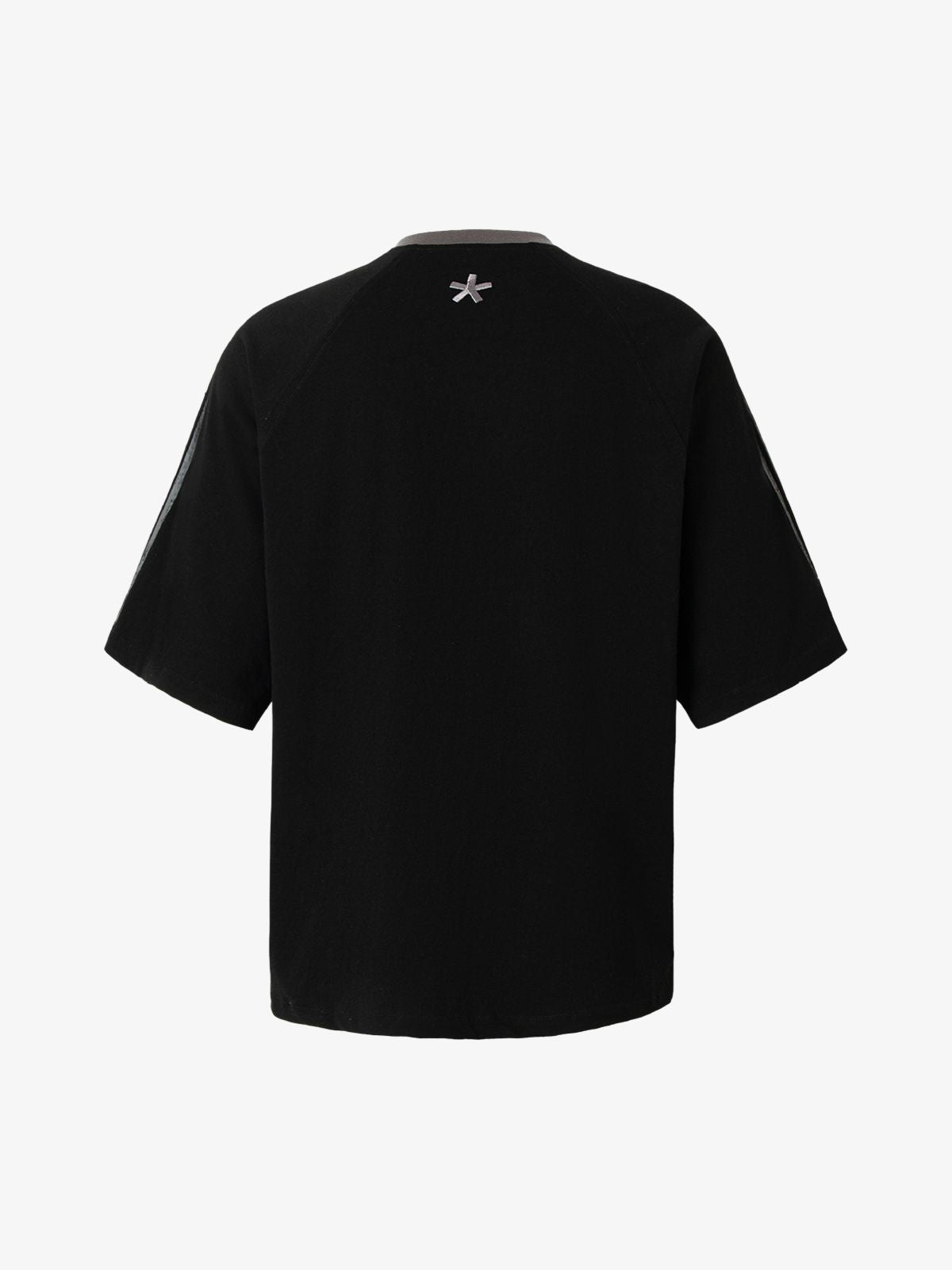 Heavy Washed Street Metal Collar T-shirt 