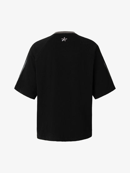 Heavy Washed Street Metal Collar T-shirt 