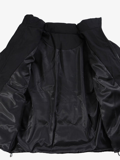Retro Letter Print Down Jacket - 1393 