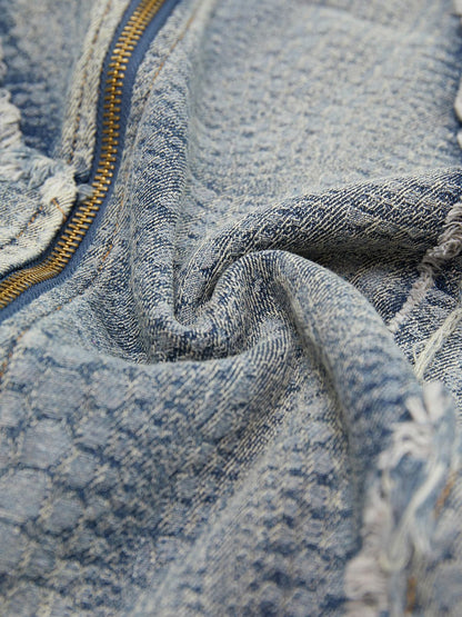 Washed Raw Edge Denim Shirt - 2064 
