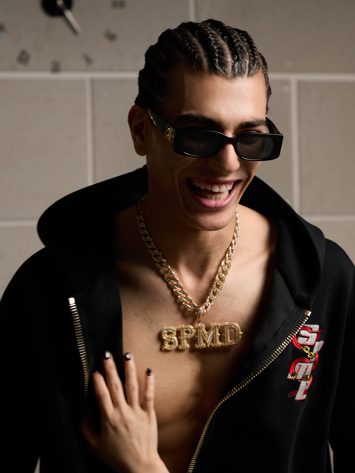 Original Embroidered Zip Up Hoodie 