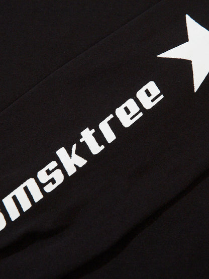 Thesupermade Star Contrast Color Long Sleeve Quarter Zipper Shirt 