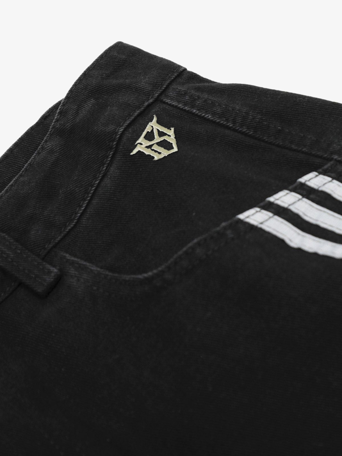 Striped Stitching Barrel Jeans - 2423 