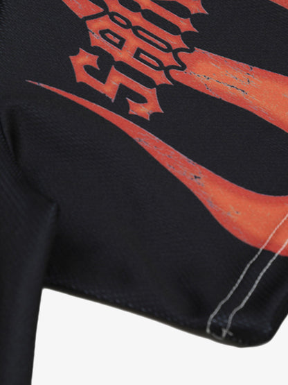 Flame Graphic Crew Neck T-Shirt 