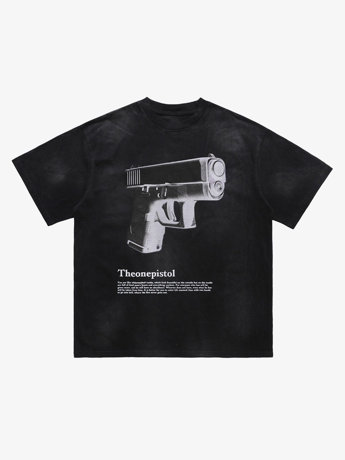 Graphic Gun Print T-Shirt - Bold Statement for Urban Style 