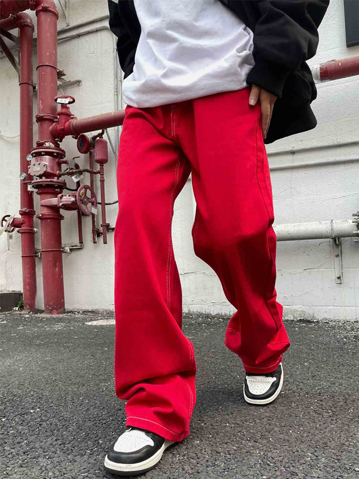Thesupermade Solid Color Casual Jeans -1224 