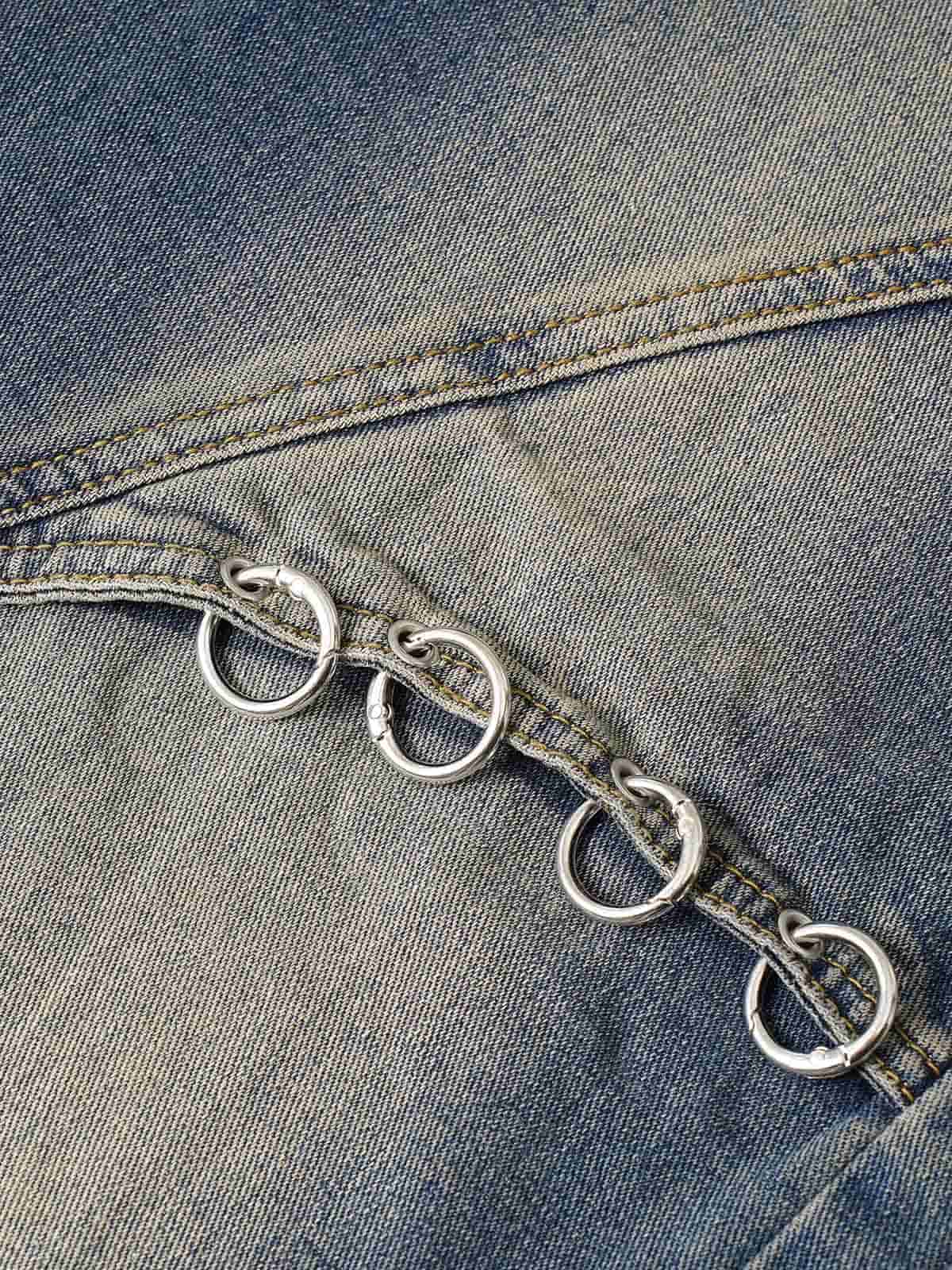 Thesupermade Washed Distressed Baggy Jeans - 2233 