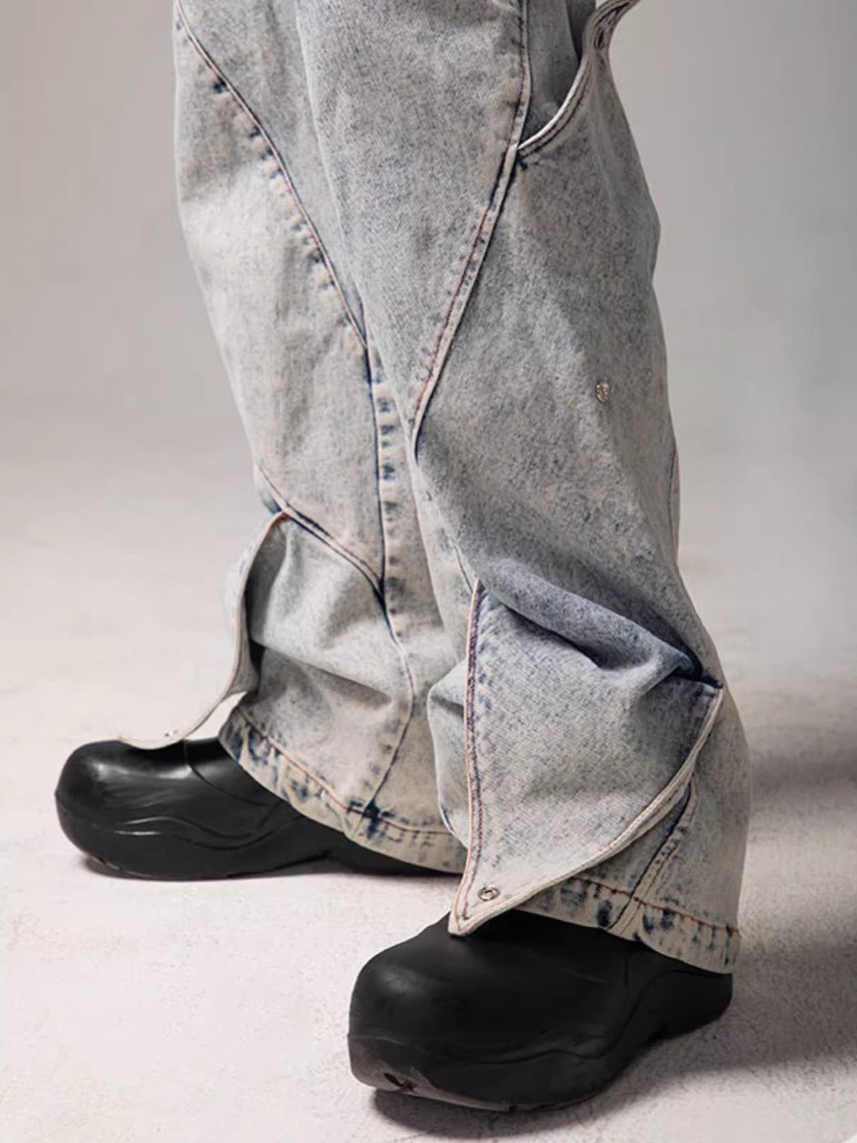 Thesupermade High Street Deconstructed Washed Jeans 