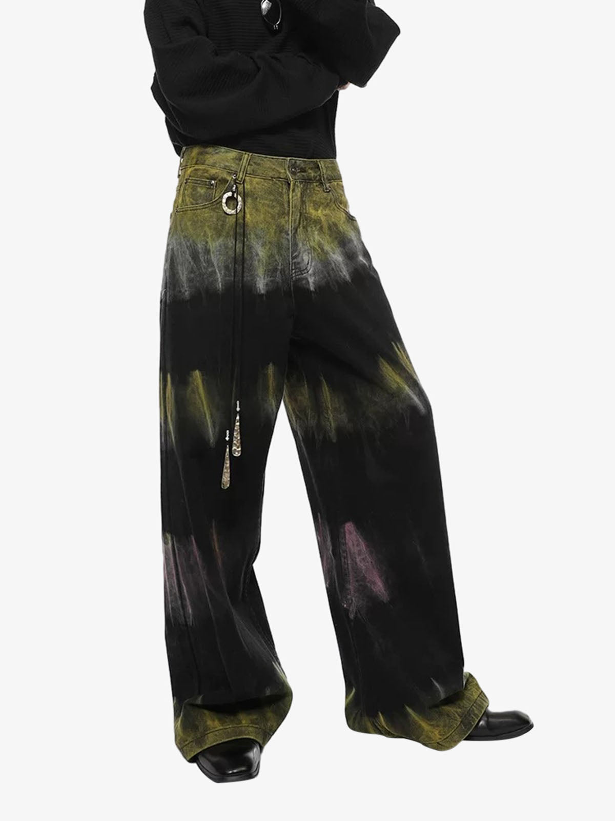 Thesupermade Graffiti Fun Tie-Dye Straight Jeans 