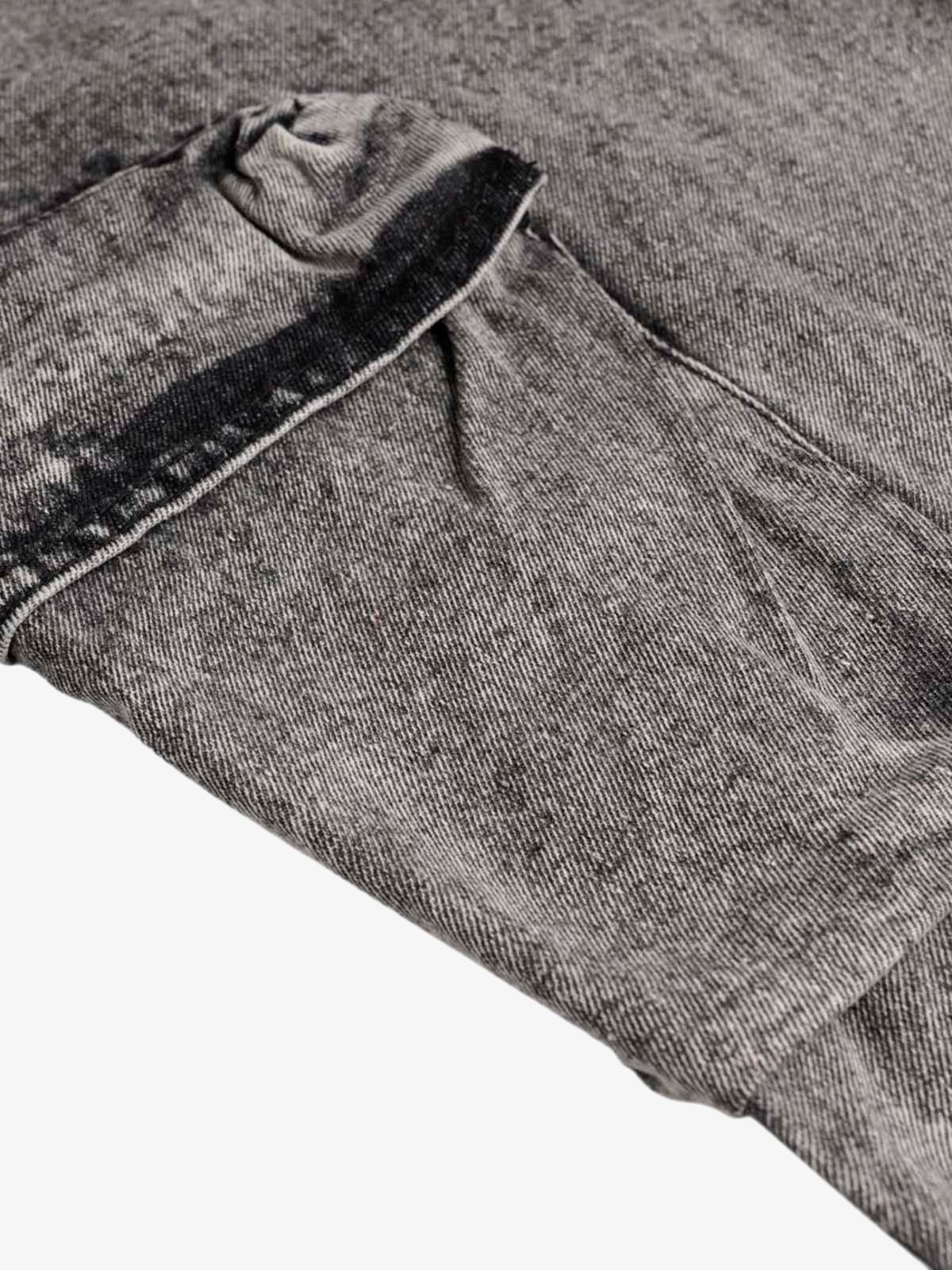 Thesupermade Washed Multi-pocket Cargo Jeans 