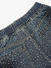 Heavy Diamond Drawstring Denim Jorts 