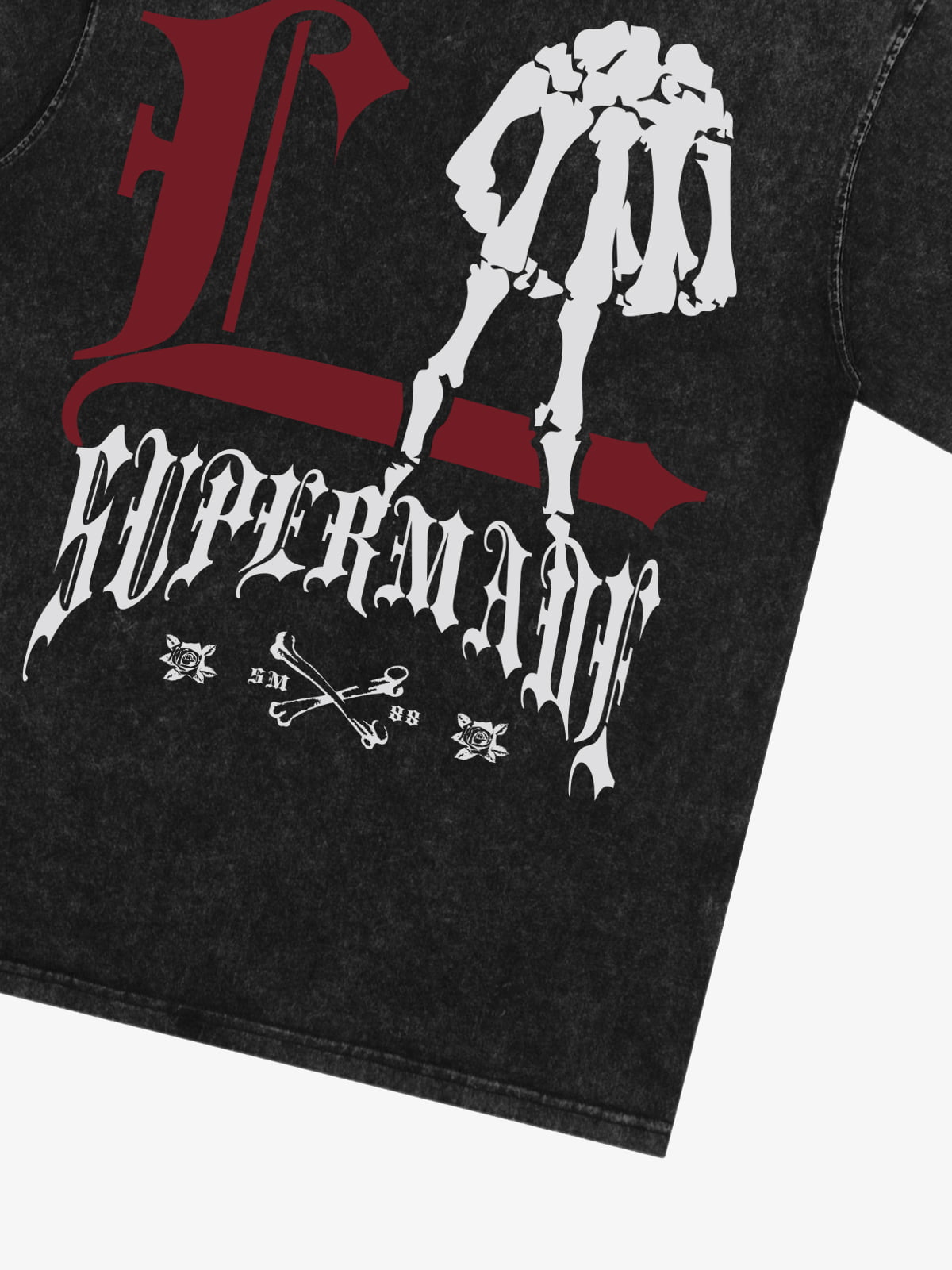 Original Gothic Skeleton Graphic Print T-Shirt 