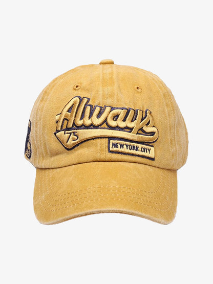Thesupermade Vintage Embroidered Denim Washed Baseball Cap 