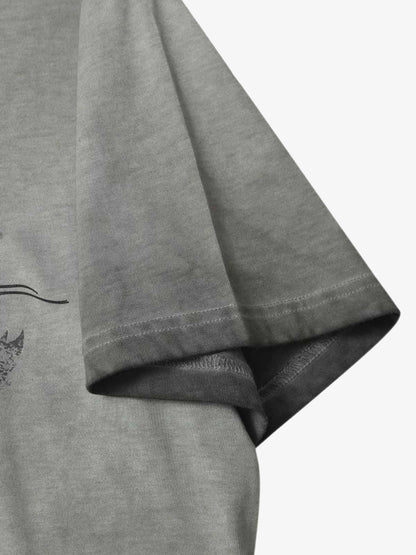 Distressed Batik Graphic T-Shirt 