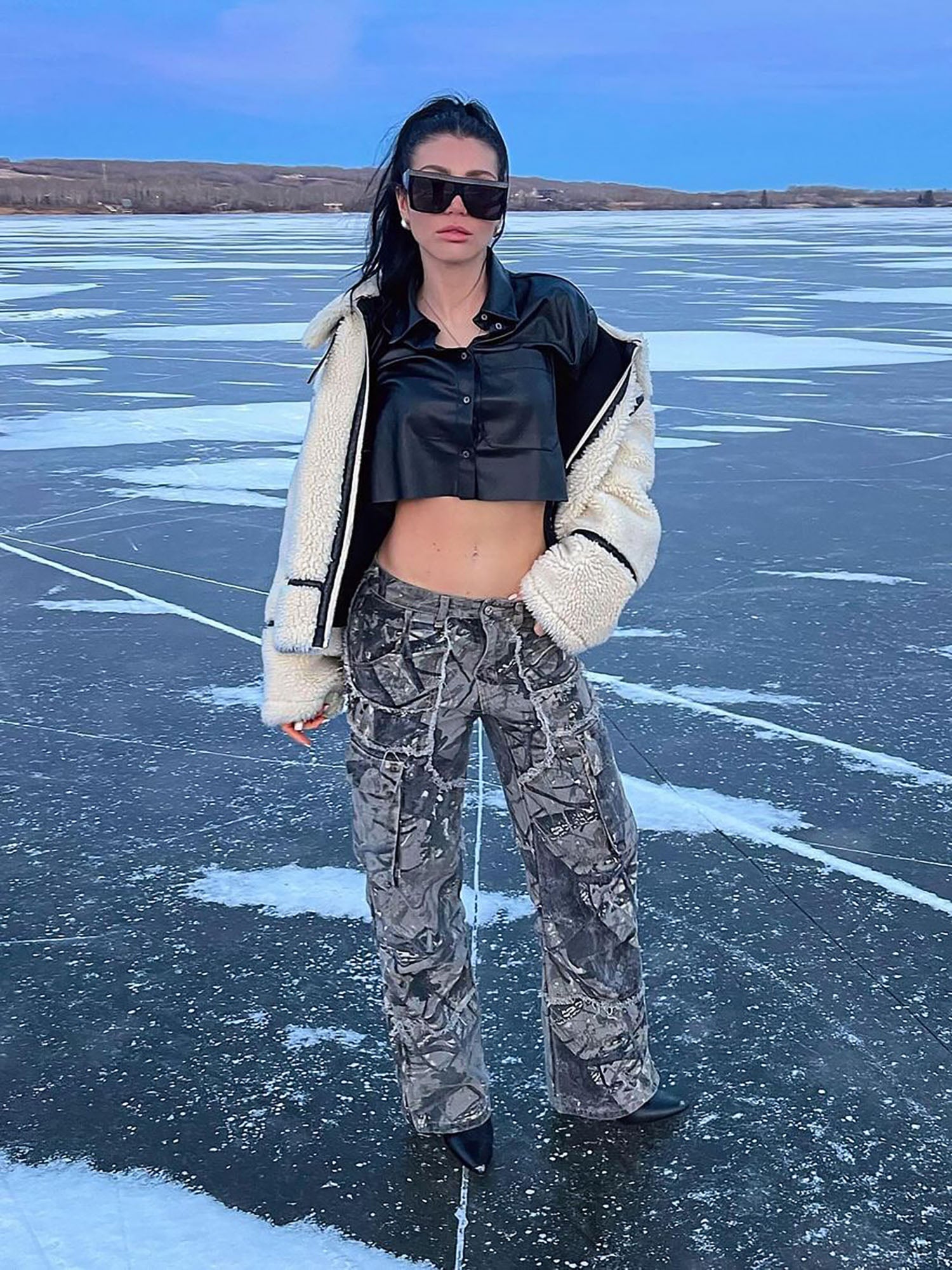 Camouflage Leaf Straight Leg Pants Thesupermade