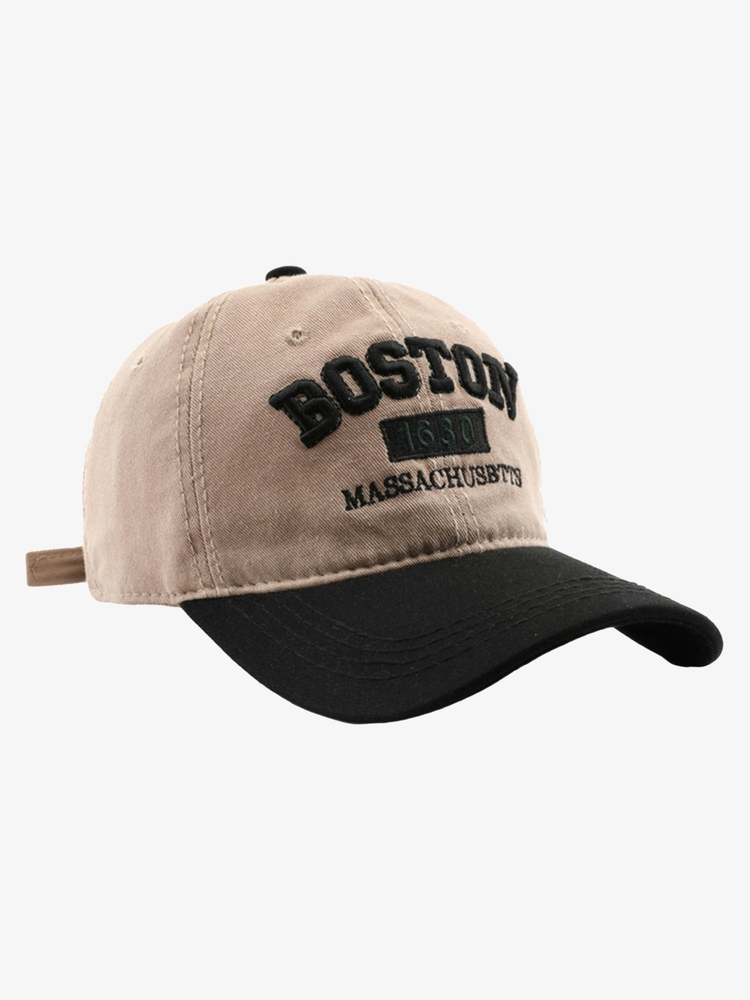Thesupermade Retro Colorblocked Monogrammed Embroidered Cap 