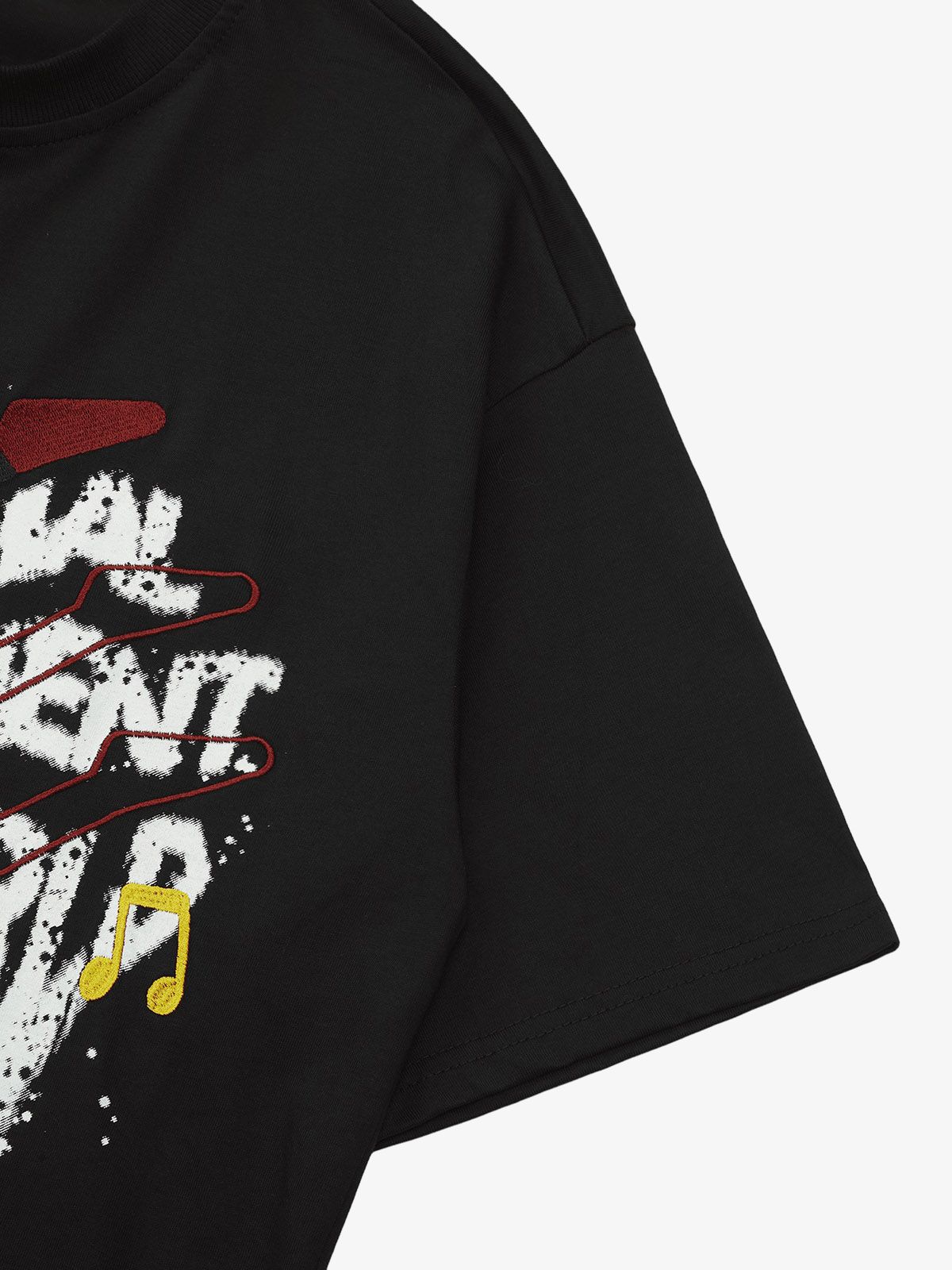 Thesupermade High Street Embroidered Letters Creative Printed T-shirt 